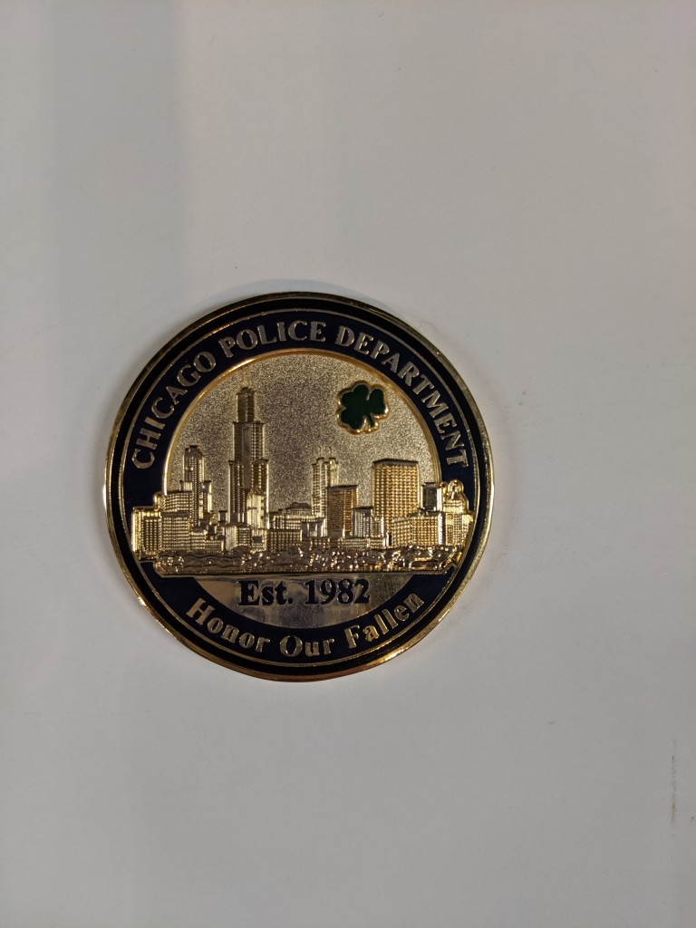PIPES AND DRUMS CHALLENGE COIN chicago fop
