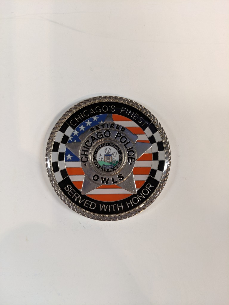 CPD WISE OL’ OWL CHALLENGE COIN chicago fop